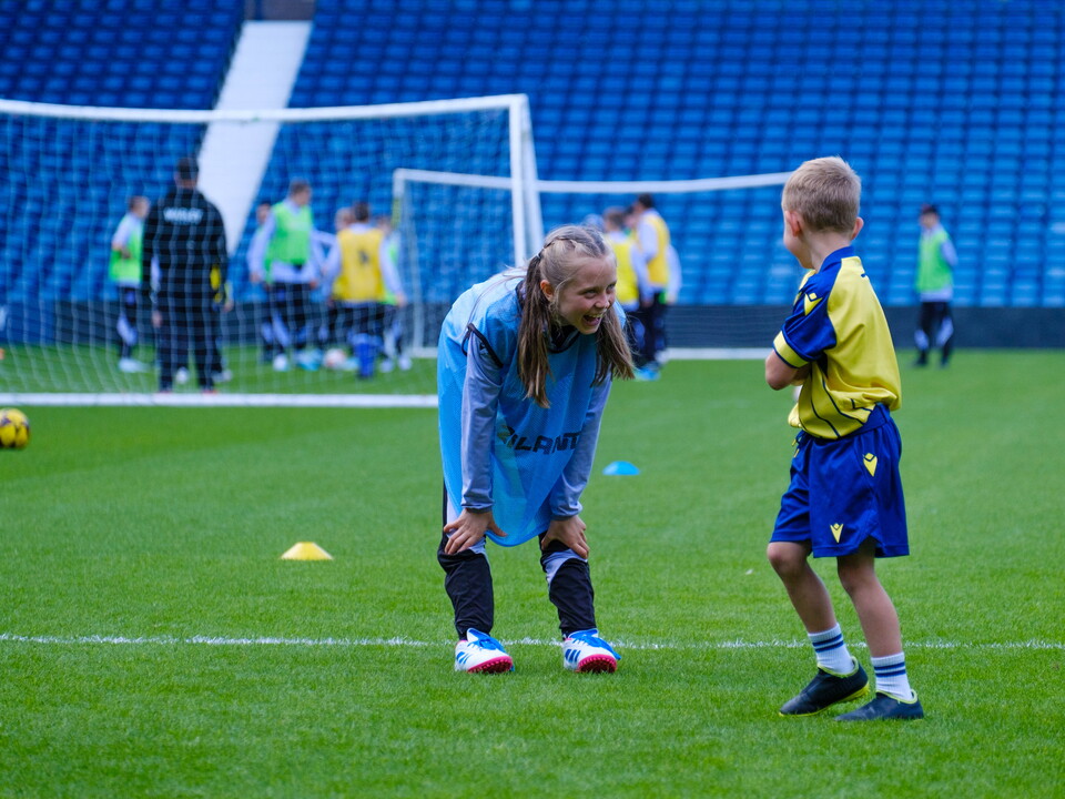 U12s PAN players on the Hawthorns pitch.