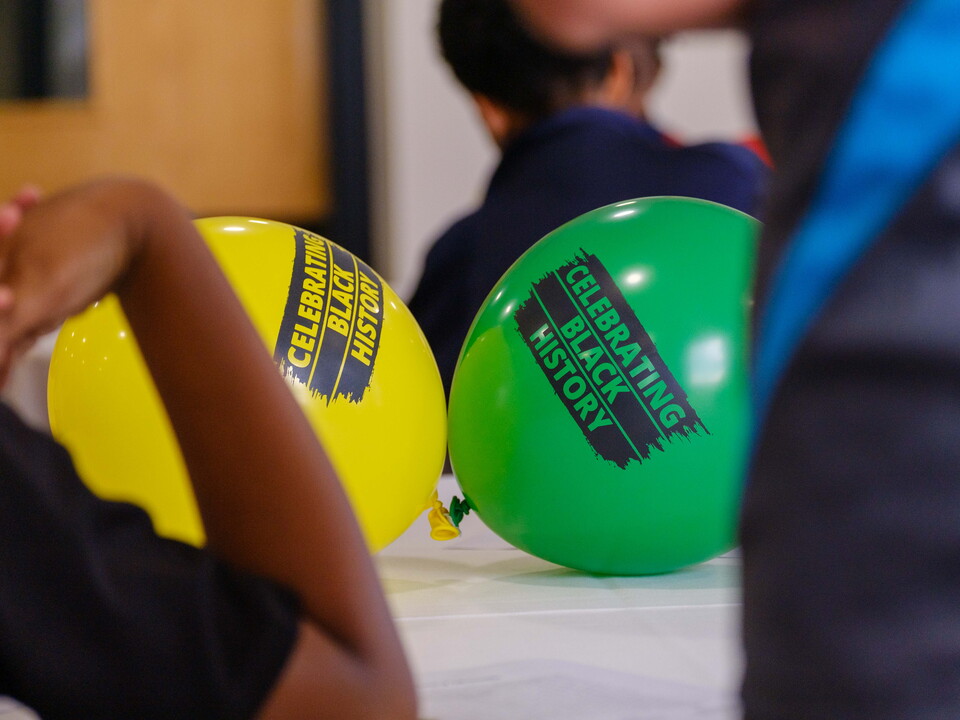 Black History Month balloons.