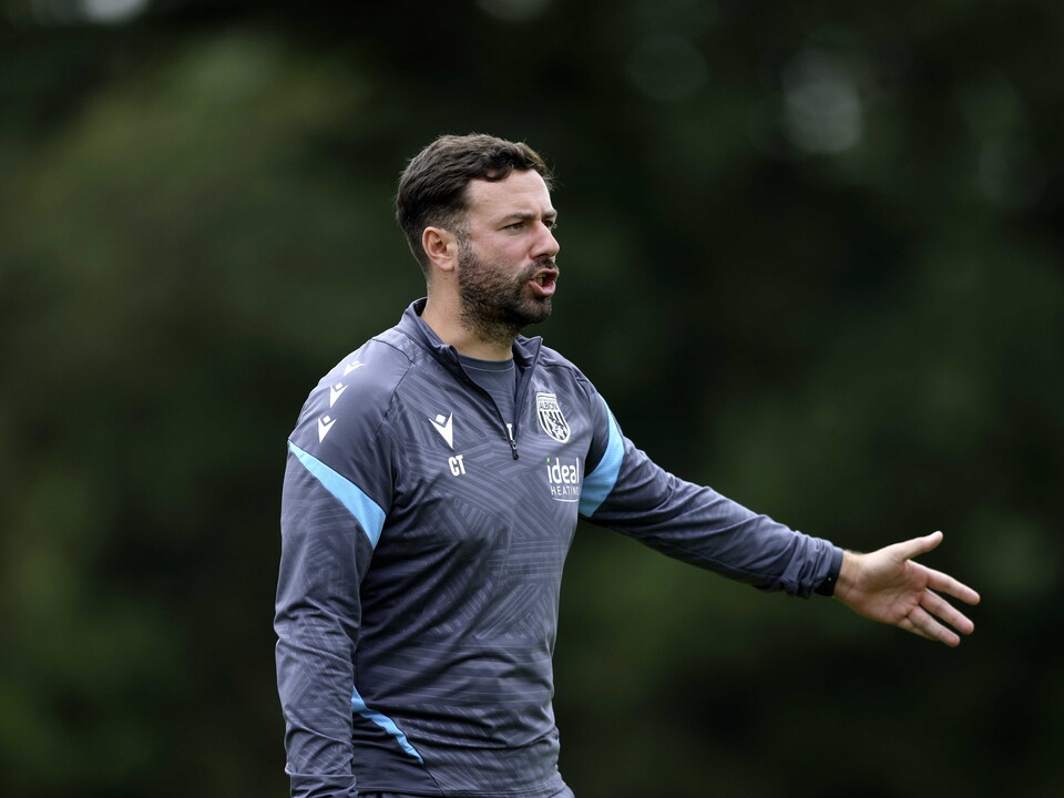 A photo of Albion U18 boss Chay Thompson