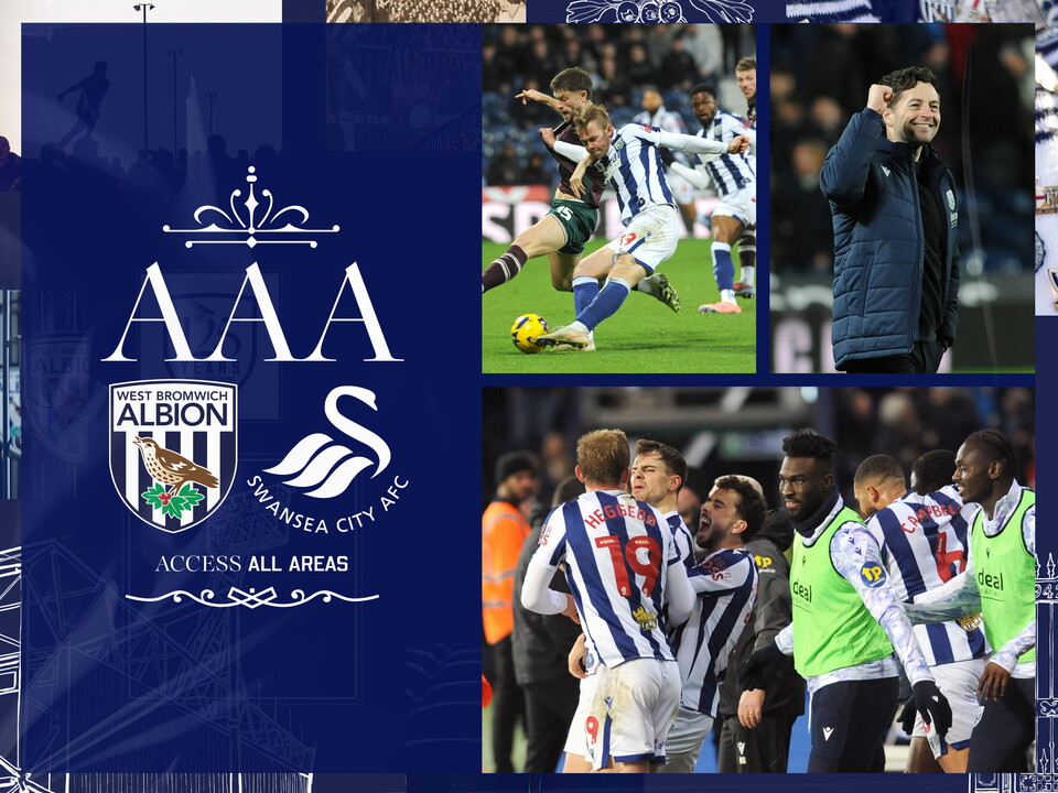 An AAA graphic from Albion's home victory over Swansea City during the 2025/26 season