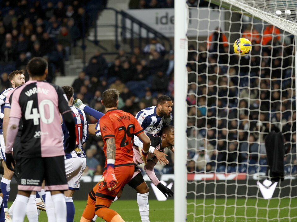 George Campbell heading home against QPR 