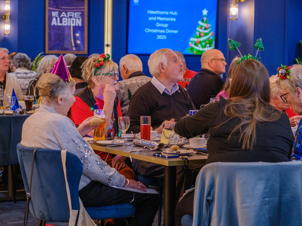 Guest seated enjoying starters.