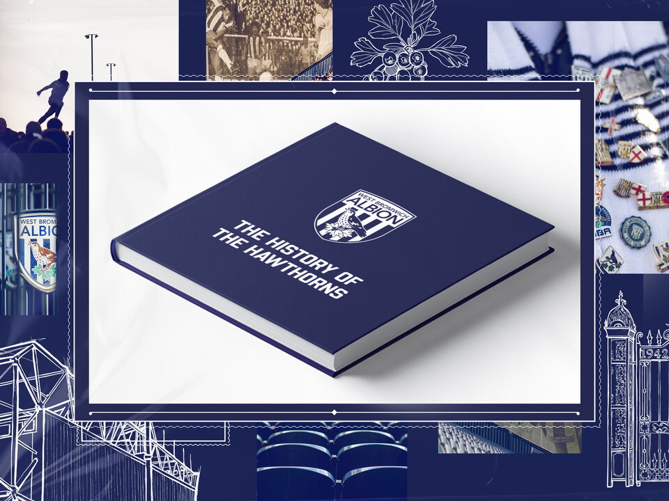 History of The Hawthorns front cover on a graphic 