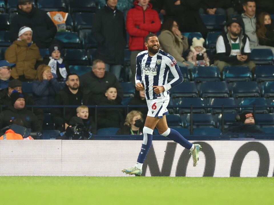 George Campbell celebrates scoring against QPR 