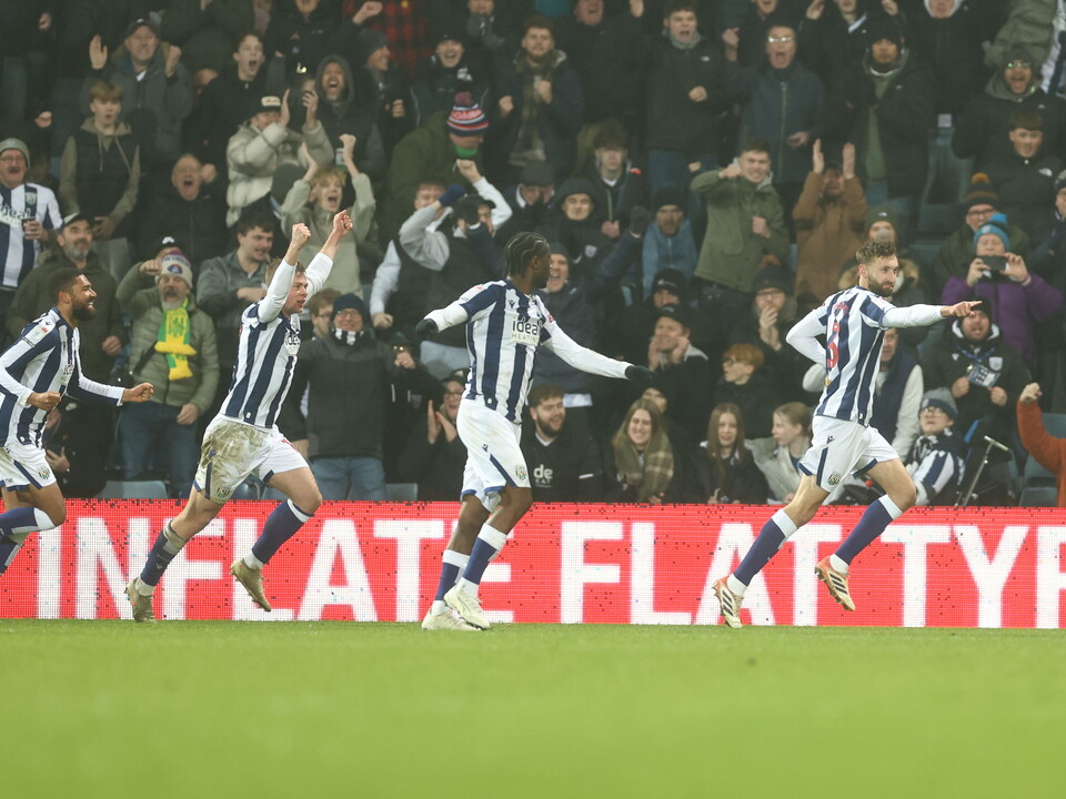 Nat Phillips celebrates scoring against QPR with team-mates