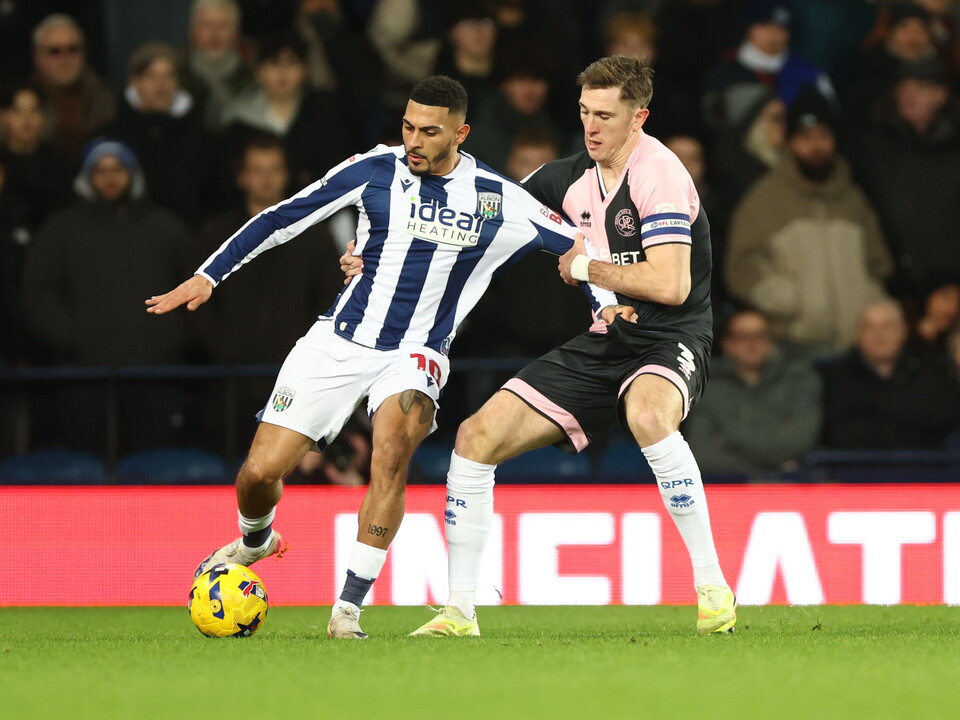 Karlan Grant on the ball against QPR 