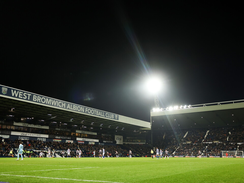 A general view of The Hawthorns while WBA take on QPR 