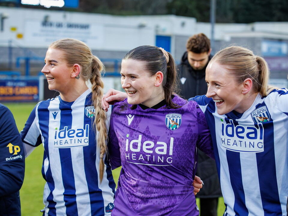 Albion Women celebrating against Bournemouth.