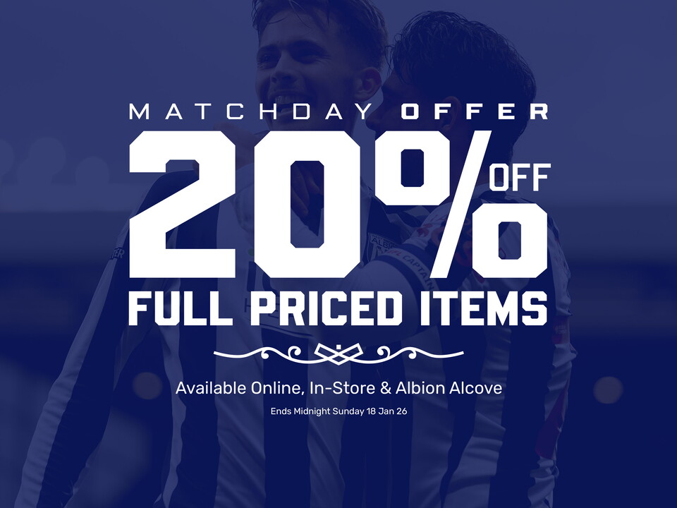Matchday Offer | 20% off Full Priced Items 