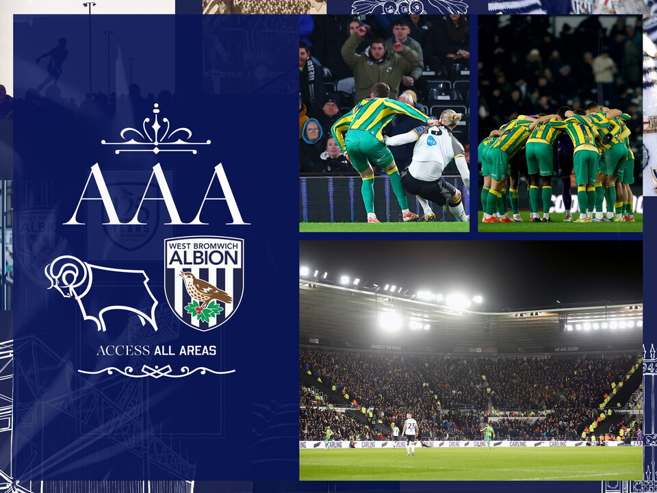 An AAA graphic from Albion's match against Derby County