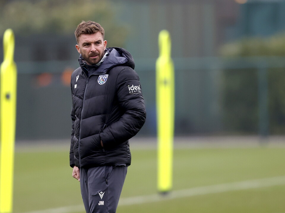 James Morrison delivering instructions to players during a training session