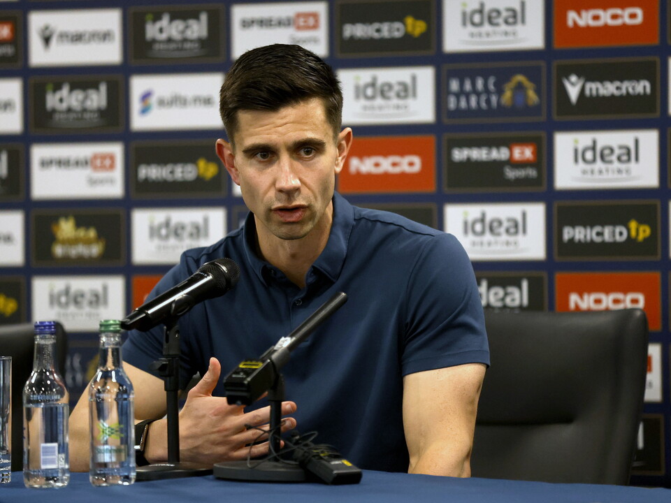 Eric Ramsay speaking to the media during a press conference