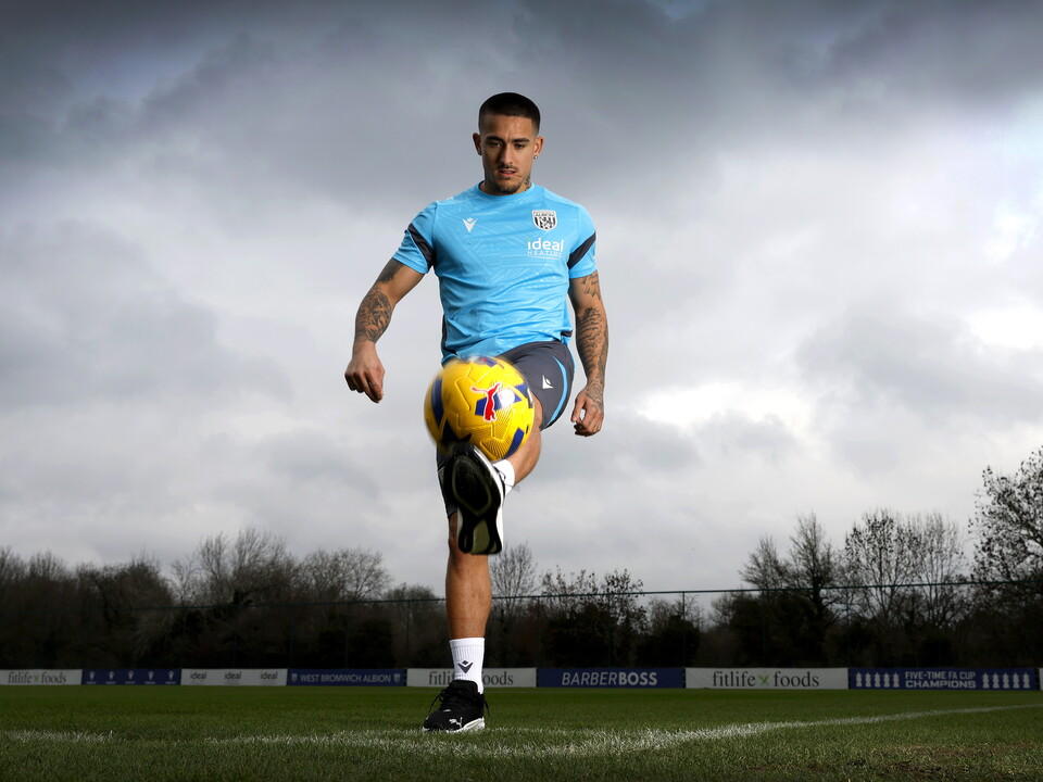 Danny Imray juggling a football out on a training pitch