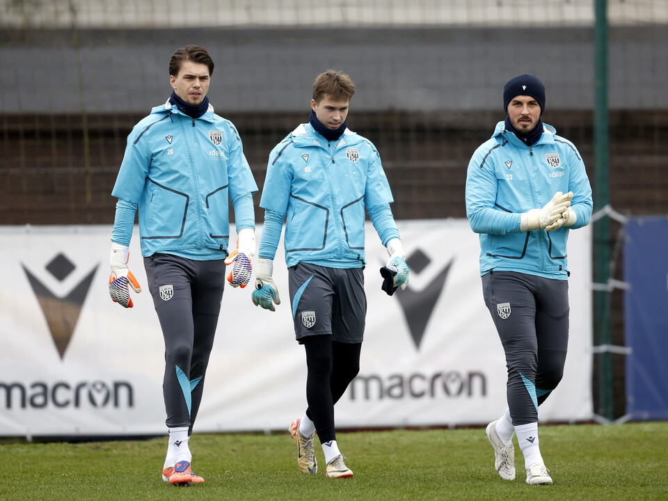Josh Griffiths, Joe Wallis and Joe Wildsmith walking out to training 