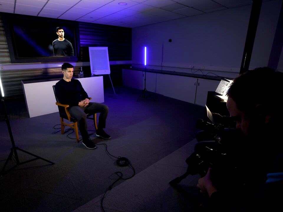 Eric Ramsay being interviewed by WBA TV