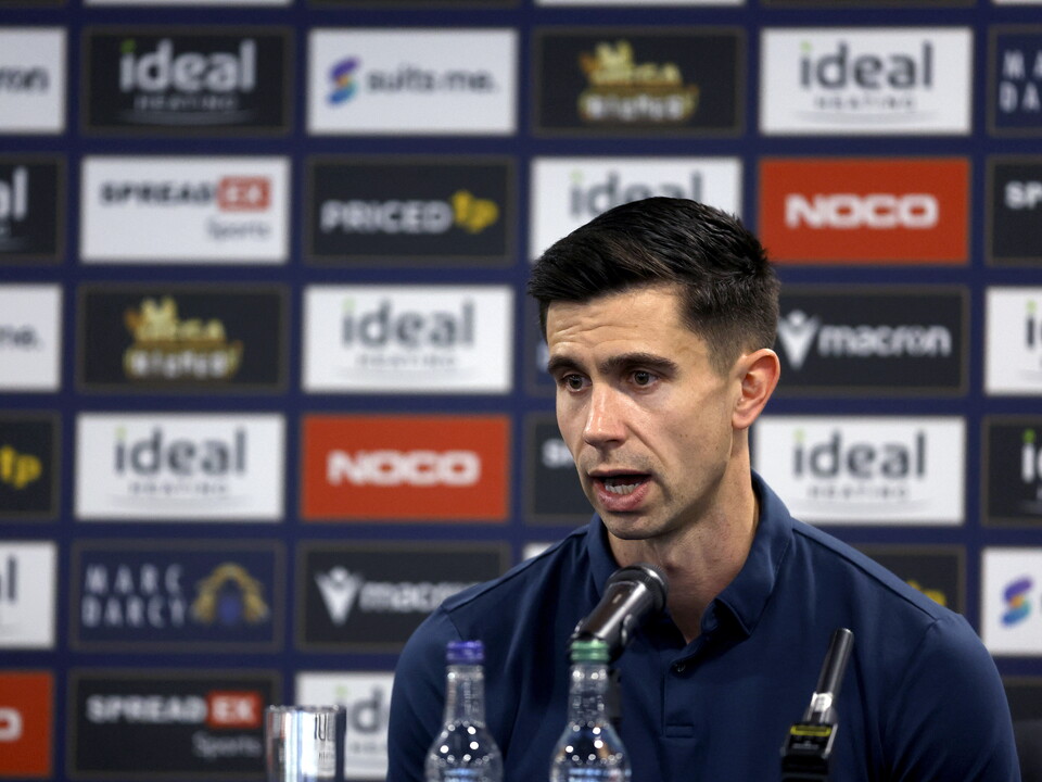 Eric Ramsay speaking to the media during a press conference