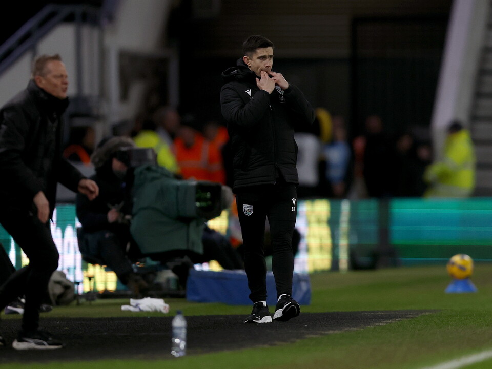 Eric Ramsay on the side of the pitch at Derby