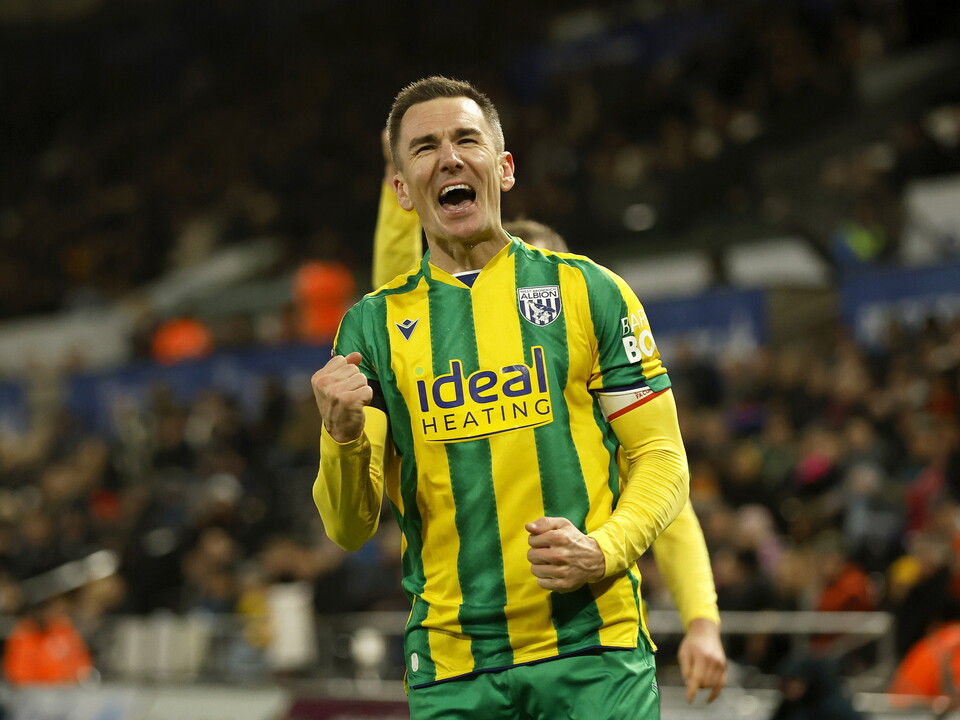 Jed Wallace celebrates against Swansea.