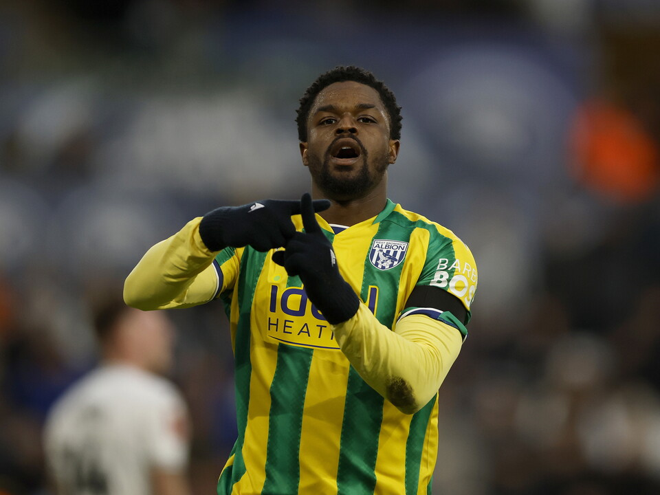 Josh Maja celebrates against Swansea.