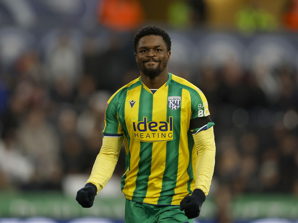 Josh Maja celebrates against Swansea.
