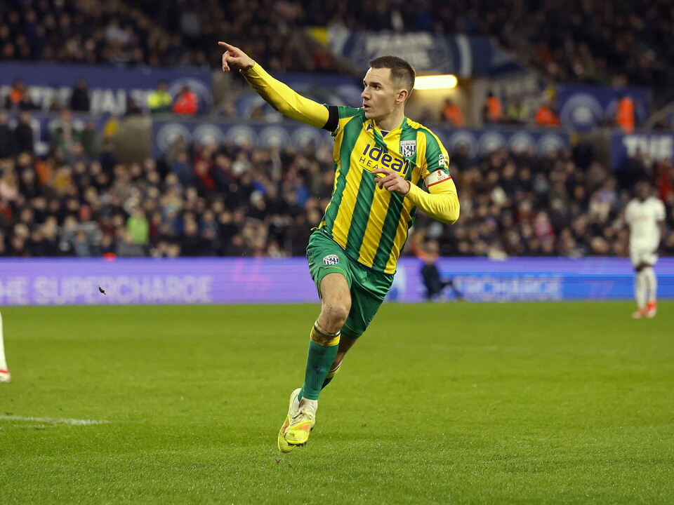 Jed Wallace celebrates against Swansea.