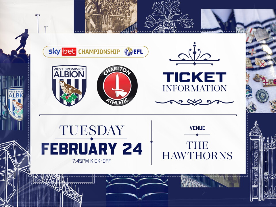 Ticket details for Charlton Athletic (H)