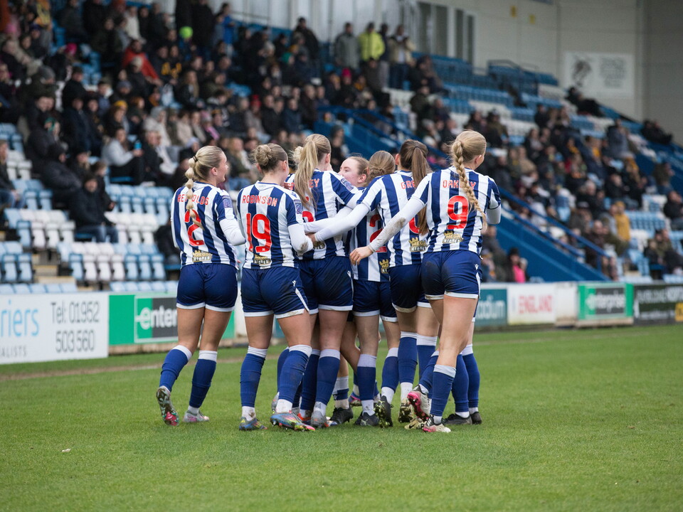 Albion celebrating against Wolves.