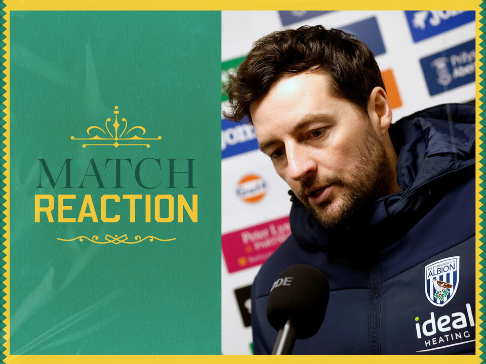 Ryan Mason is interviewed by WBA TV after Albion's defeat at Swansea