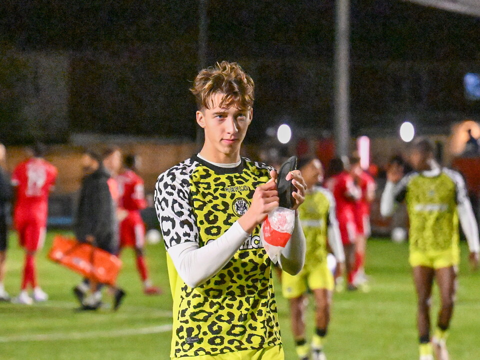 Harry Whitwell applauding Forest Green Rovers fans 