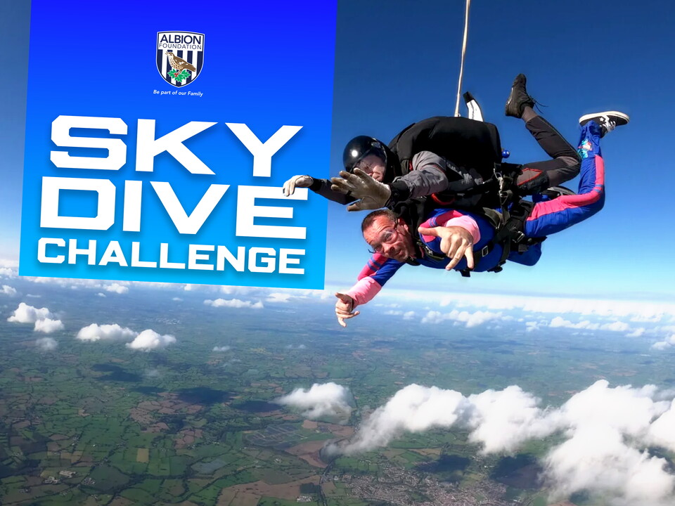 Tandem sky divers free falling.