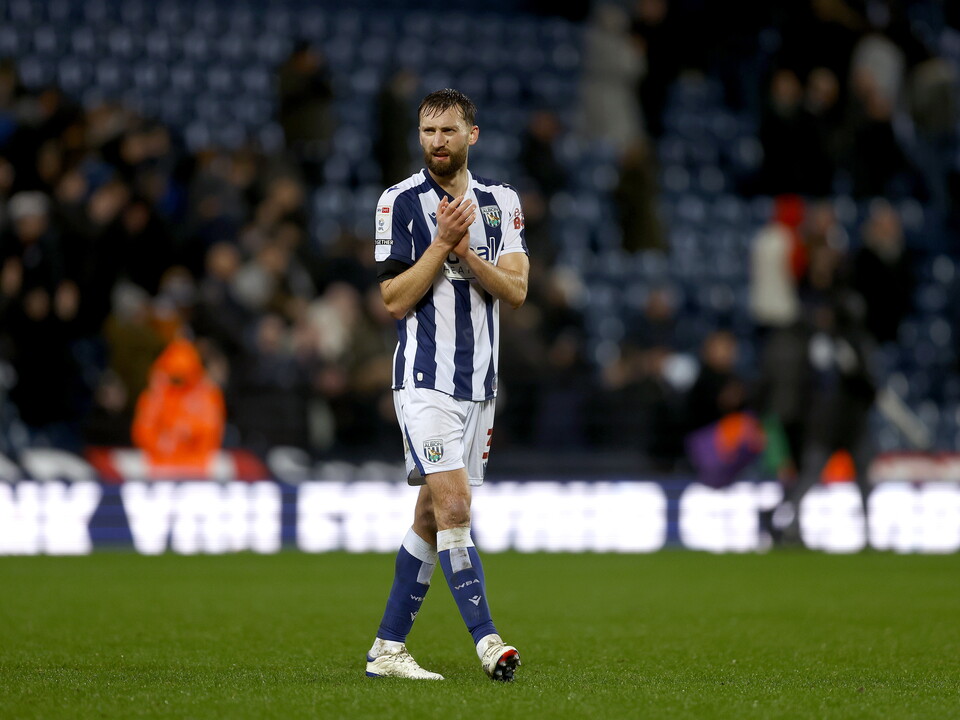 Nat Phillips applauding WBA fans