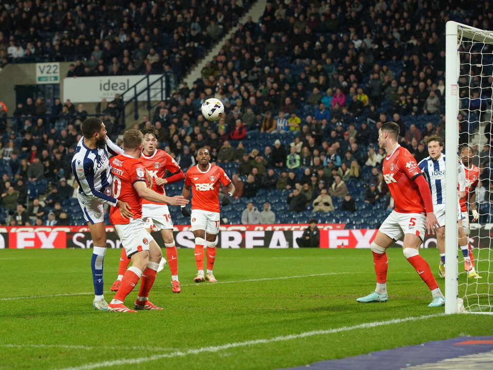 An image of a chance for George Campbell against Charlton