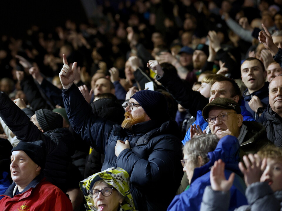 WBA fans in the away end at a game