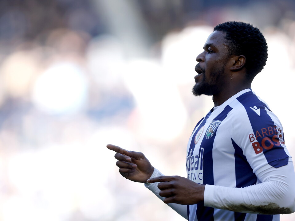 Josh Maja celebrates scoring against Hull