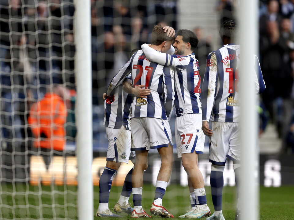 Isaac Price celebrates scoring against Hull with team-mates