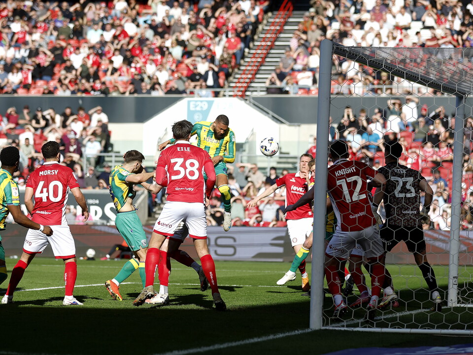 An image of George Campbell's goal against Bristol City