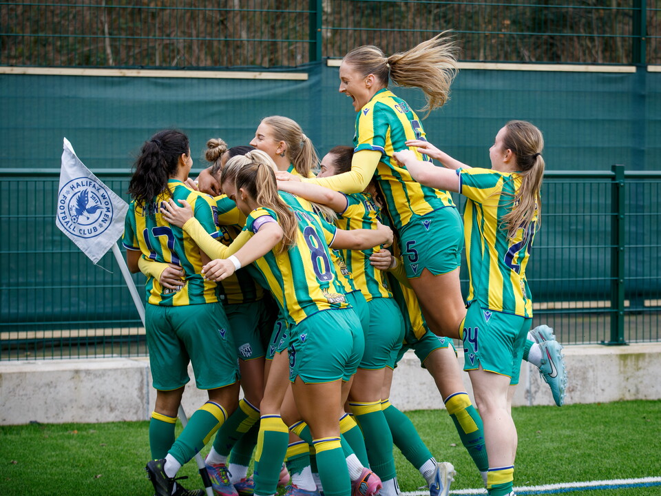 Albion Women celebrating.