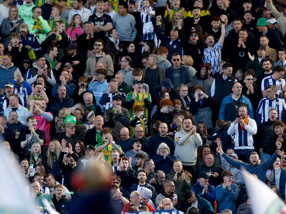 Away supporters at Blackburn