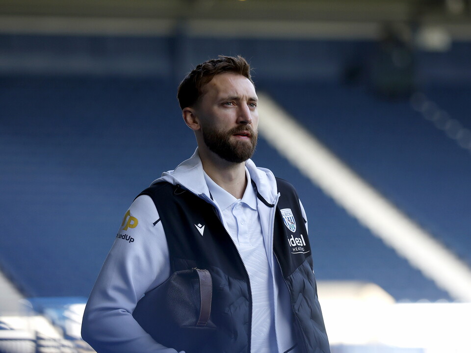 Nat Phillips arriving at The Hawthorns for a game in his WBA tracksuit 