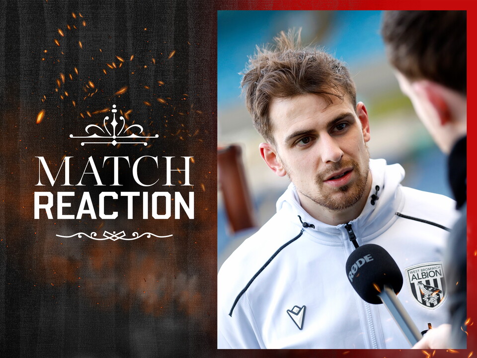 Jayson Molumby is interviewed after WBA's draw with Blackburn 