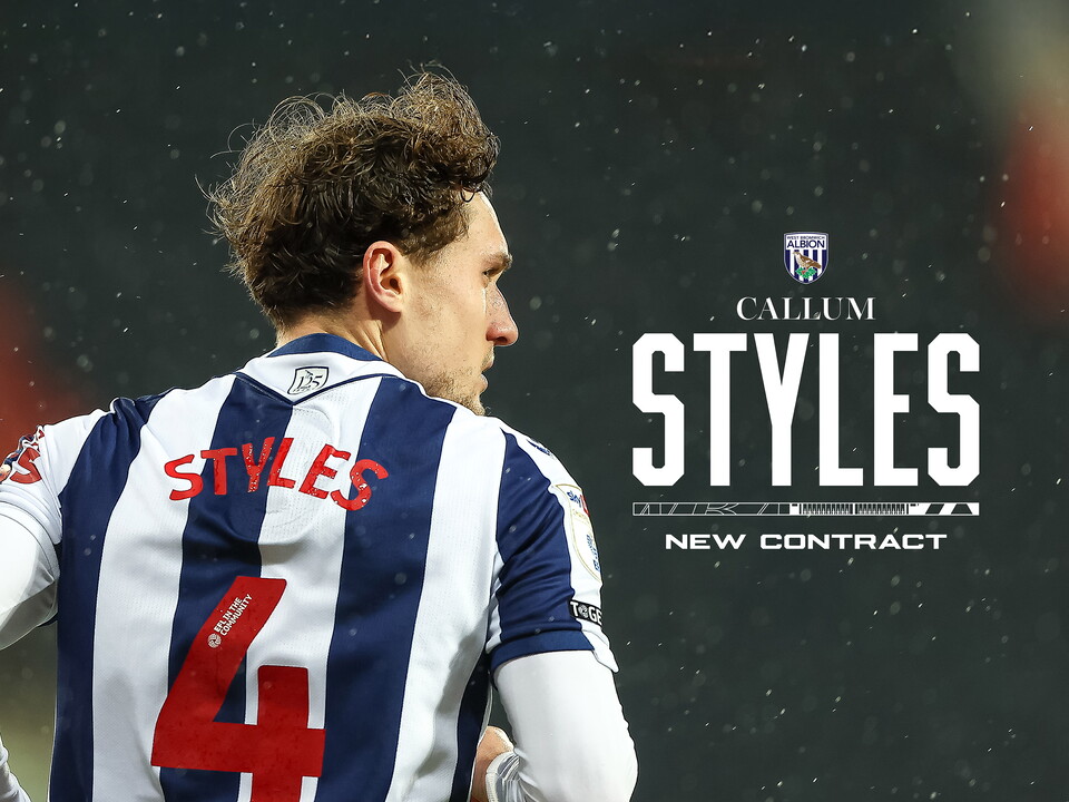 A graphic featuring Callum Styles after he signed his new four-year contract