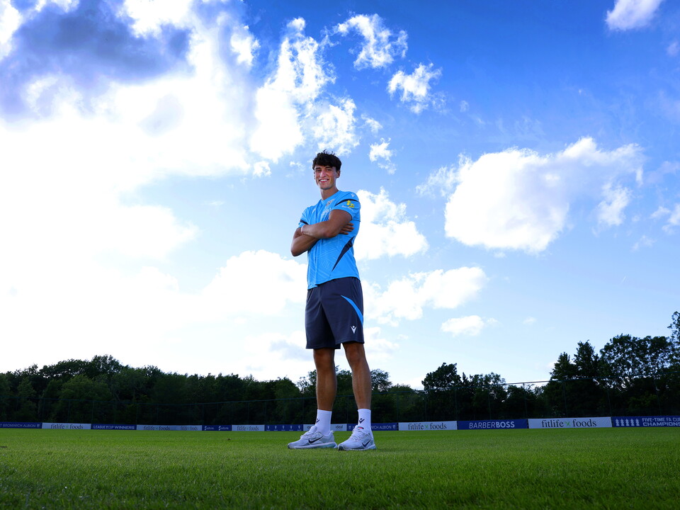A photo of new Albion striker Barney Stewart 