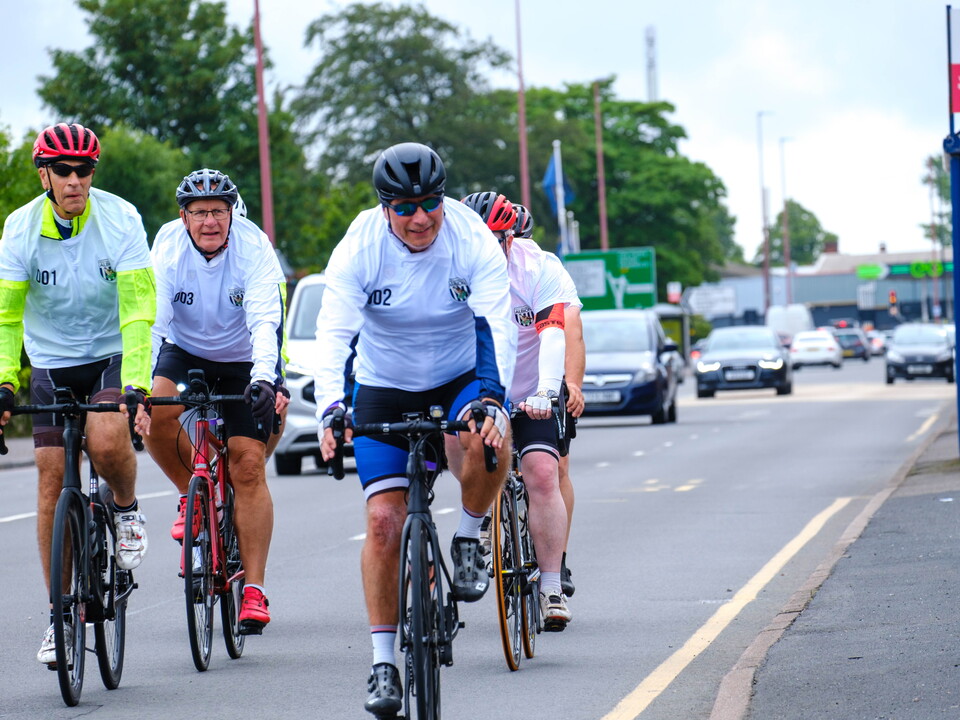 Albion cyclists on the Birmingham Rd 
