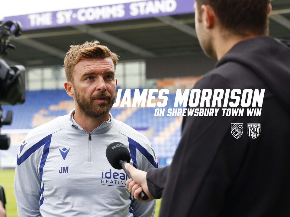 A graphic for James Morrison's Shrewsbury post-match interview