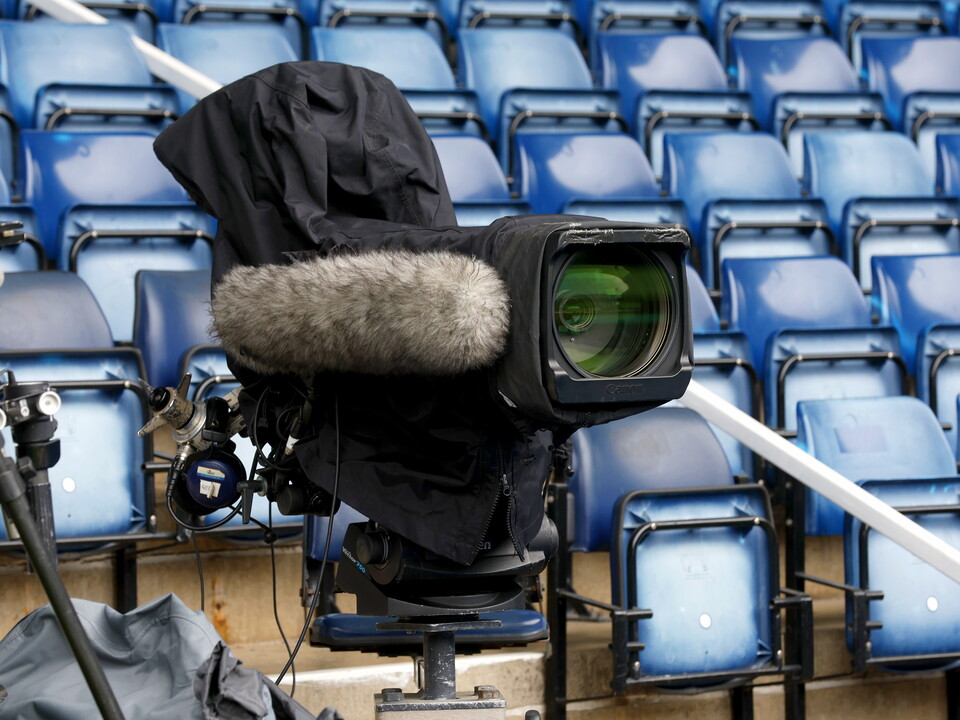 A Sky Sports camera at The Hawthorns