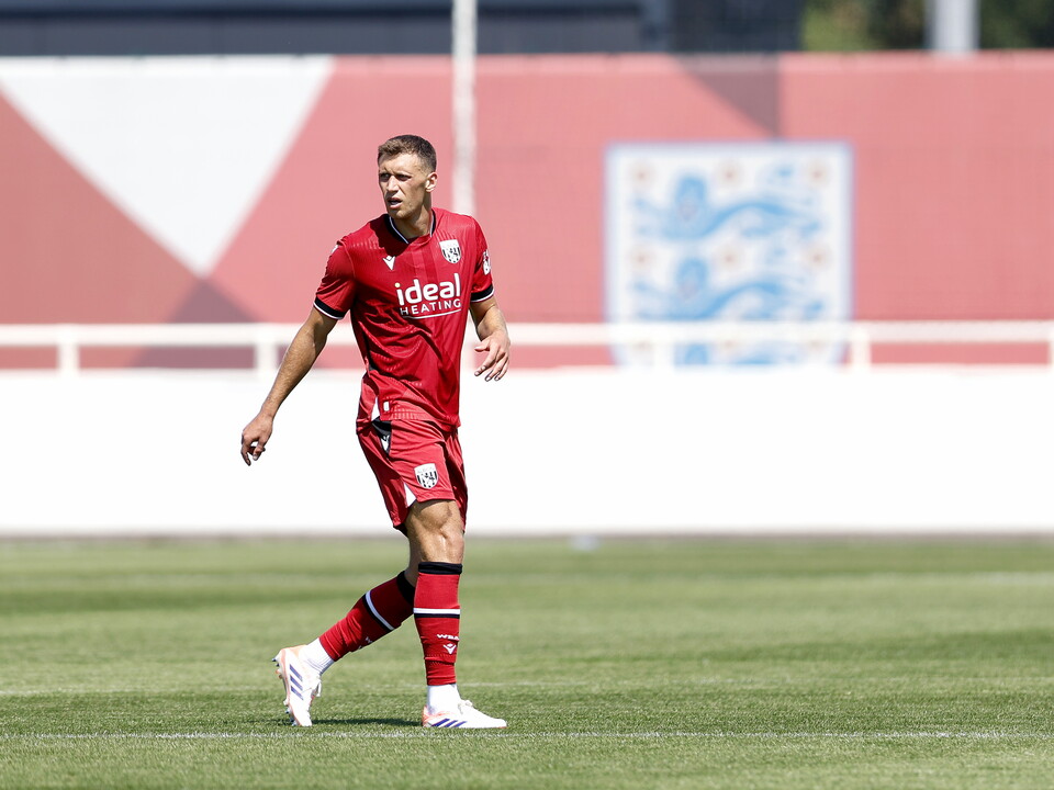 Krystian Bielik plays against Sheffield Wednesday in pre-season