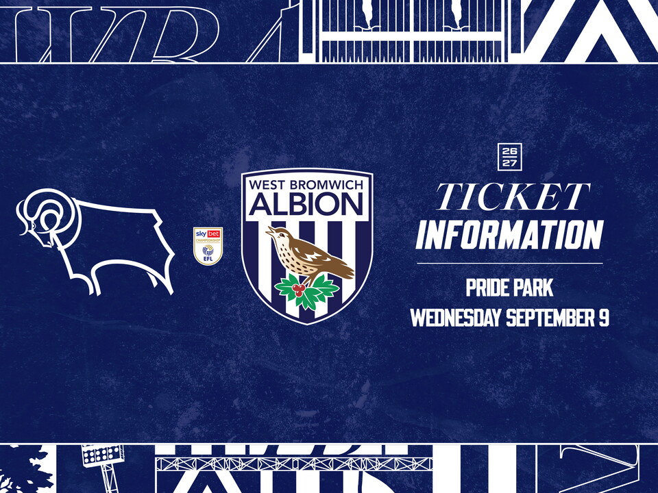 A ticket graphic for Derby away
