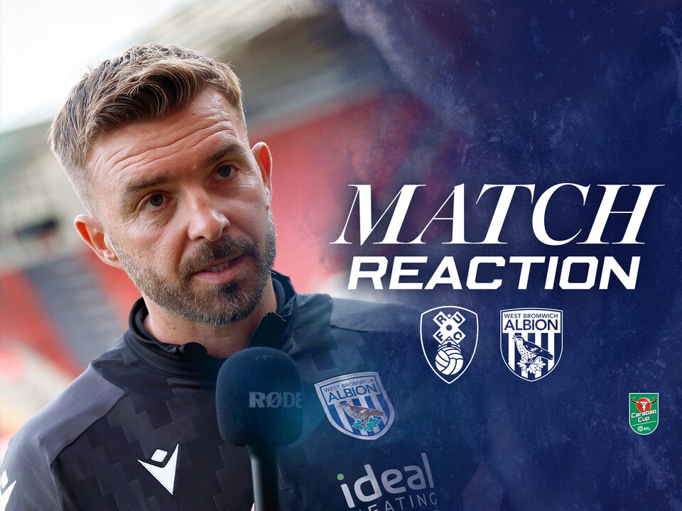 James Morrison reaction graphic with an image of him being interviewed at Rotherham