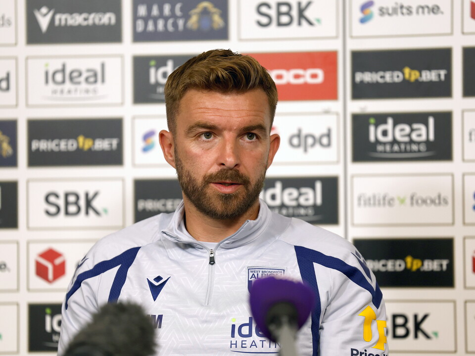 James Morrison speaking during a press conference 