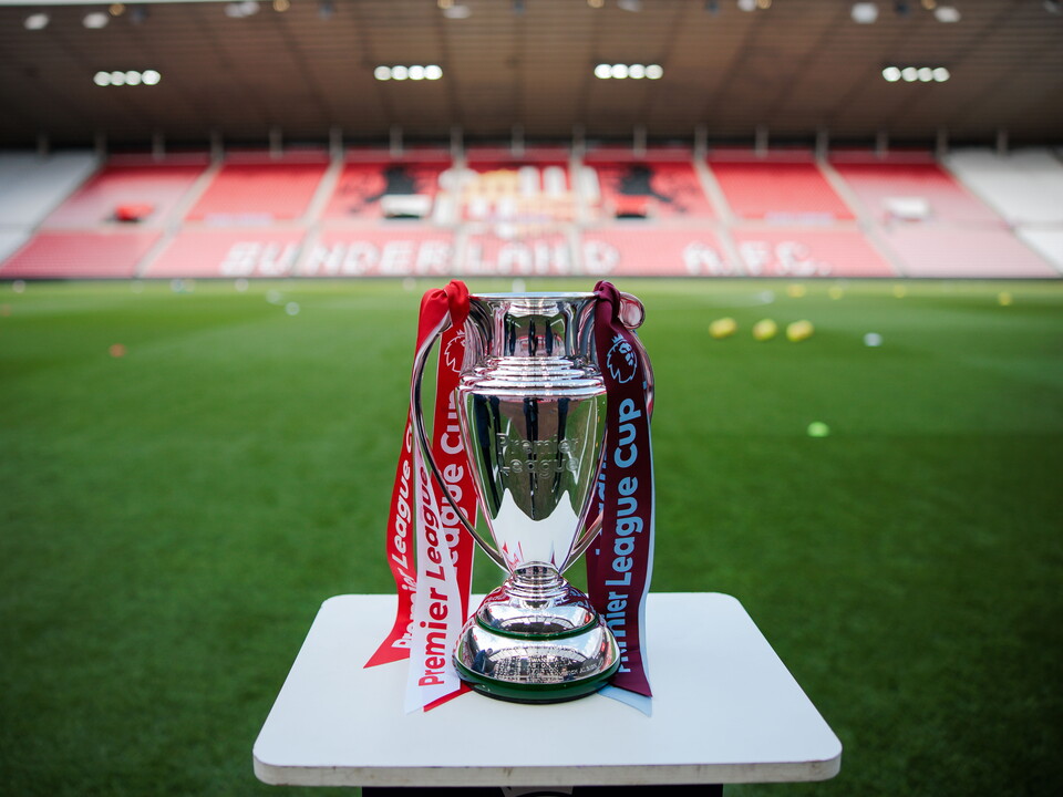 A photo of the 2025/26 U21 Premier League Cup trophy